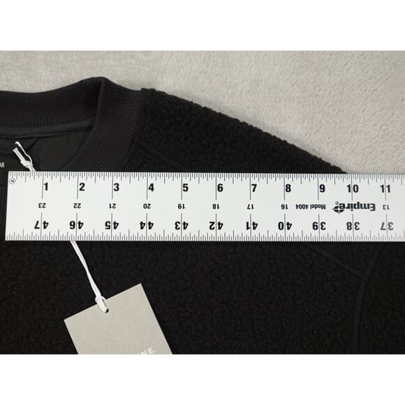 Everlane Womens Black 100% Polyester Pullover Teddy Sweater Size M - Picture 3 of 12